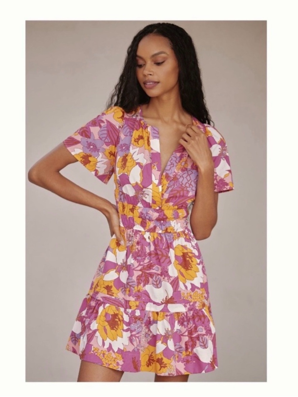 Anthropology summerset mini in orange motif